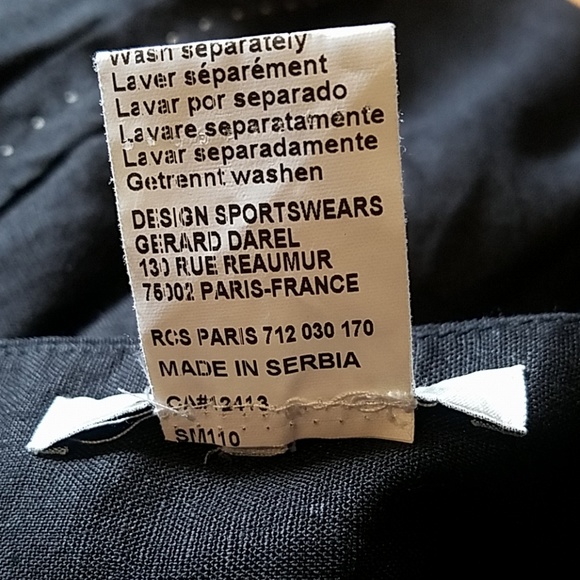 Gerard Darel French Linen Black Stitch Skirt 38 - Picture 4 of 5